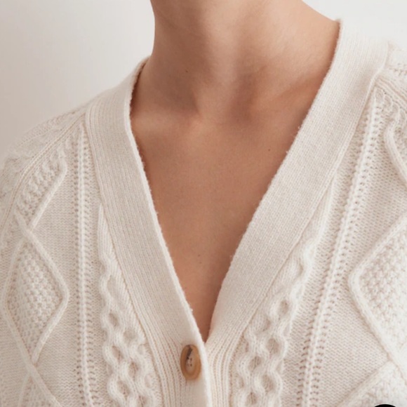 Madewell Cable-Knit Cropped Cardigan - Picture 5 of 10